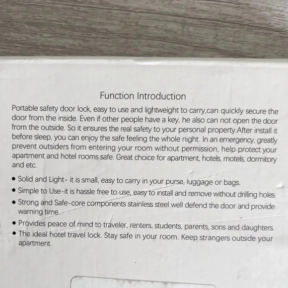 Portable Door Lock - Picture 4 of 7